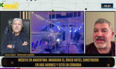 Inédito en Argentina: inauguran en Córdoba el primer hotel construido dentro de aviones