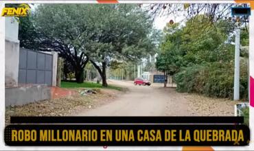 Robo millonario en La Quebrada: los delincuentes huyeron minutos antes de que la dueña regresara