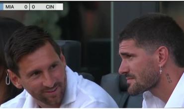 Messi aceptó su sanción en la MLS y fue a ver al Inter Miami bien acompañado, a puro mate junto a Rodrigo De Paul y Antonela Roccuzzo