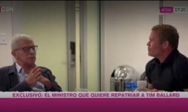 El ministro de Justicia de Javier Milei, Mariano Cúneo Libarona, le ofreció sus servicios a Tim Ballard