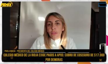 Paola Macía, presidenta del Colegio Médico: “Hoy ingresó parte del pago de abril, pero APOS sigue adeudando todo mayo”