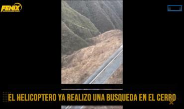 Búsqueda de José Portugal: Se alternan vuelos de helicóptero y drones
