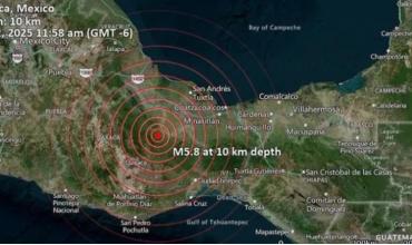 Sismo de magnitud 5,9 sacudió el sur de México
