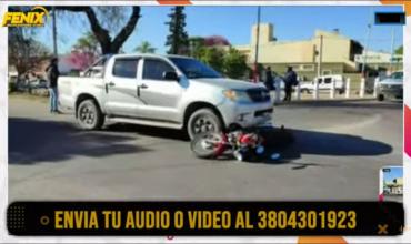 Accidente de tránsito dejó a conductor de UBER moto con fracturas