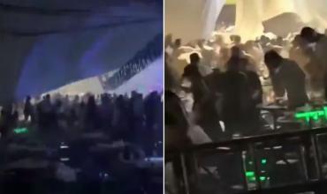 Tragedia en China: colapsa el techo durante un festival y deja dos muertos