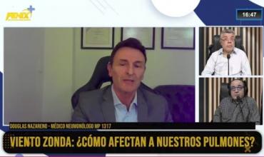  Douglas Nazareno: “El viento zonda puede afectar a pacientes con patologías respiratorias, alérgicas y cardiovasculares”