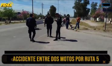 Choque entre dos motos en Ruta 5 y Potrerillos: dos personas hospitalizadas