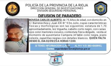 Difunden paradero de un hombre de 75 años en La Rioja