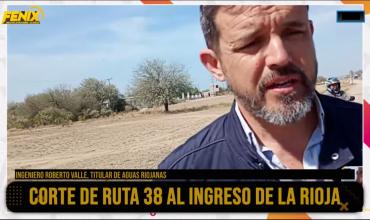 El gerente de Aguas Riojanas promete soluciones tras corte de Ruta 38 por falta de agua en barrio Eduardo Menem