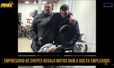 Chepes: Empresario sorprende a sus ex empleados con motocicletas 0 km