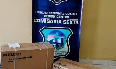 Recuperan un aire acondicionado denunciado como robado en barrio María Augusta