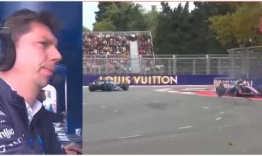 La reacción de James Vowles, el jefe de Williams, tras el choque de Albon a Colapinto en Bakú