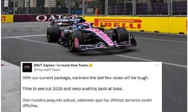 El inquietante posteo de Alpine tras el GP de Azerbaiyán, junto a una foto de Franco Colapinto: "Es hora de..."