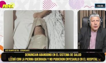 Un hombre reclama abandono por parte del sistema de salud provincial: no pudieron enyesarle una pierna quebrada