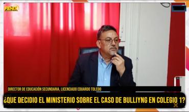 Eduardo Toledo, sobre el caso de Bullying en Colegio 1: “Las menores cursarán de forma virtual por 15 días”