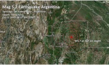 Fuerte sismo sacudió a Santiago Del Estero: llegó a una magnitud de 5,8