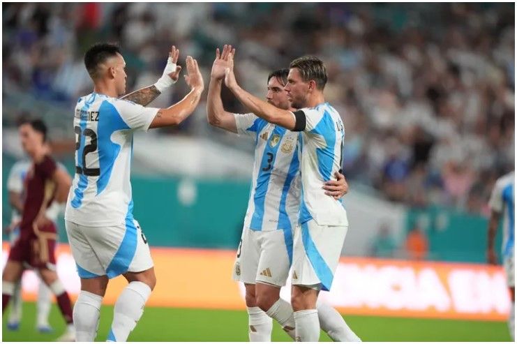 Sin Lionel Messi, la Selección argentina derrotó 1-0 a Venezuela en Miami con gol de Lo Celso