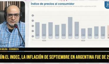 Efraín Molina: “El incremento del 2,1% se explica por los aumentos en servicios, alquileres y educación”