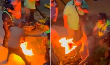 Salta: un hombre se prendió fuego la remera para evitar el secuestro de una moto
