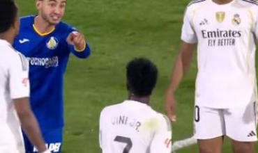Polémica por las actitudes de Vinicius Jr. contra un jugador rival en el triunfo del Real Madrid: “Por eso todo el mundo te odia”