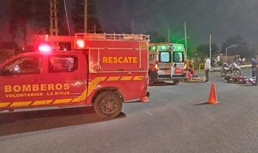 Motociclista perdió el control y cayó a la cinta asfáltica y terminó hospitalizado