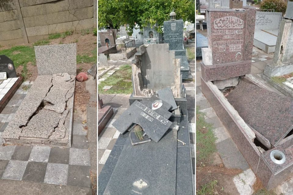 Profanaron las tumbas de Menem y su hijo en el Cementerio Islámico