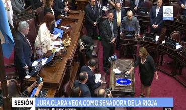 Clara Vega asumió como senadora nacional