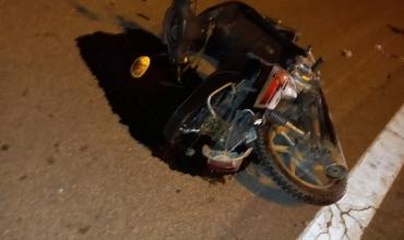 La Rioja: Un motociclista debió ser trasladado tras chocar con una camioneta en Ruta Nacional 38