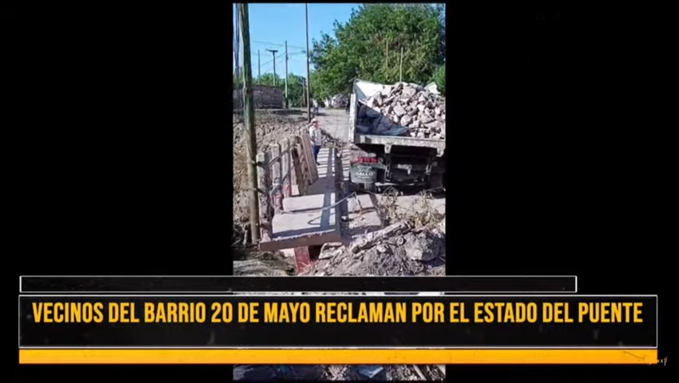 Vecinos del barrio 20 de Mayo reclaman por el estado del puente