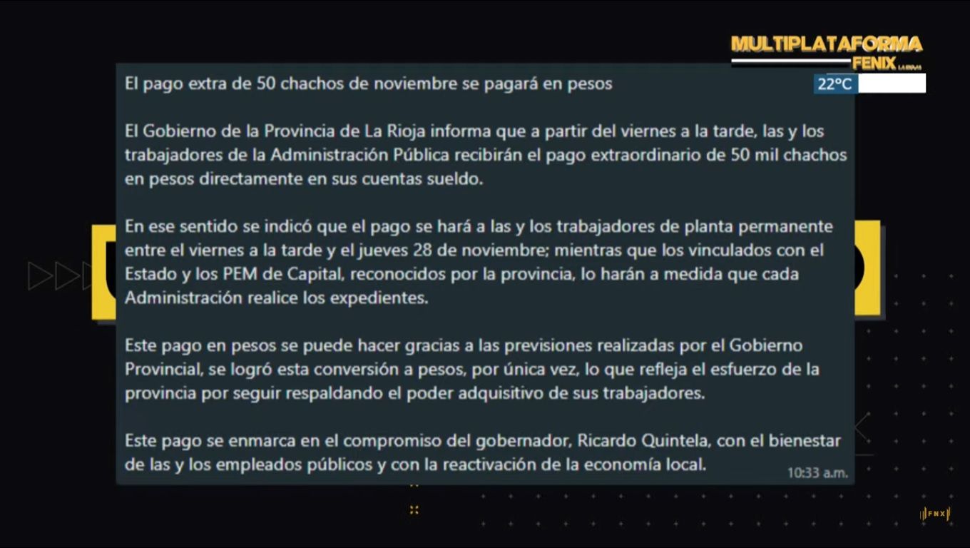 El Gobierno anunció que el pago del Bono de 50 mil pesos en" Chachos ...
