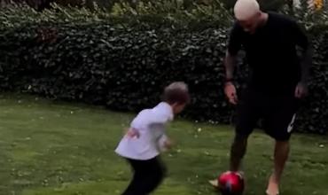 La China Suárez compartió un video de Mauro Icardi jugando a la pelota con Amancio: el gesto que sorprendió a todos