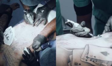 Un jugador de Racing se tatuó en un quirófano durante nueve horas: el impactante resultado