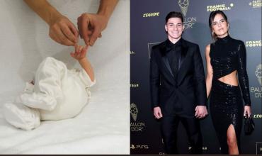 Se agrandó la familia: nació Amadeo, el hijo de Julián Álvarez y Emilia Ferrero