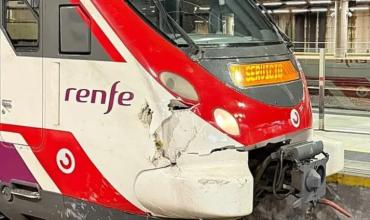 Nuevo accidente ferroviario en España: se cayó la pared de un túnel encima de un tren