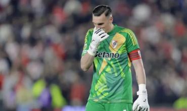 Sufre Gallardo: Franco Armani se volvió a lesionar y está descartado ante Gimnasia ¿y Central?