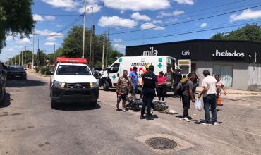 Motociclista cayó en avenida San Francisco y sufrió traumatismo facial