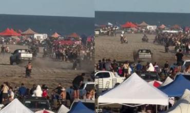 Detuvieron al joven que se metió con su camioneta a correr una picada con motos en los médanos de Villa Gesell