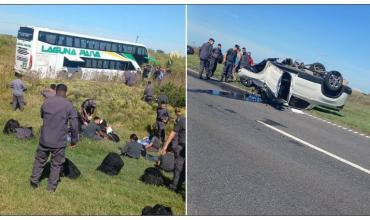 Dos muertos y múltiples heridos en un choque entre un colectivo que llevaba penitenciarios y una camioneta