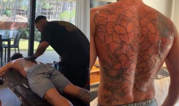 Nicolas Cabré sorprendió con un enorme tatuaje en la espalda: así es el diseño que se hizo