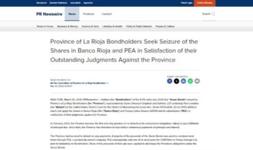 Van por todo: Quieren quedarse con el Banco Rioja y el Parque Eólico por la deuda impaga