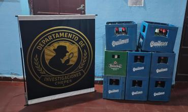 Recuperaron cajones de cerveza que habían sido robados a una distribuidora