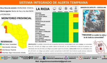 Emiten alerta preventiva por vientos y viento zonda