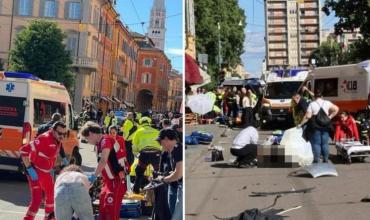Un auto embistió a una multitud en Italia y hay siete heridos, dos de gravedad