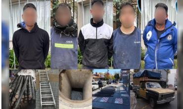 Golpe al robo de cables subterráneos: cinco detenidos tras persecución de película