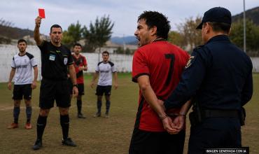 Chilecito: lo expulsaron de un partido de fútbol, se enojó y terminó detenido por agredir a un policía