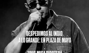 Convocan a una última misa ricotera en Plaza de Mayo para despedir al Indio Solari