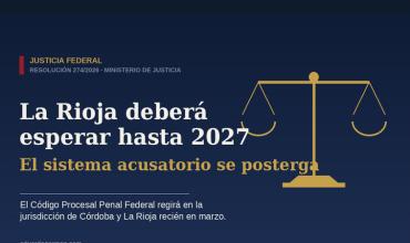 Sistema Acusatorio: La Rioja deberá esperar hasta Marzo de 2027 para la implementación del Código Procesal Penal Federal