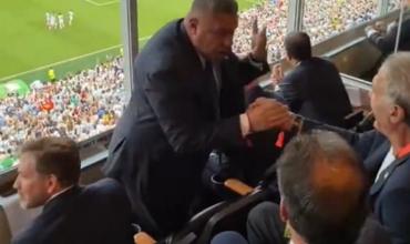 El reproche de Chiqui Tapia a Ruggeri en pleno festejo del gol de Messi