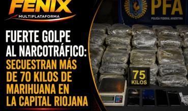 FUERTE GOLPE AL NARCOTRÁFICO: SECUESTRAN MÁS DE 70 KILOS DE MARIHUANA EN LA CAPITAL RIOJANA