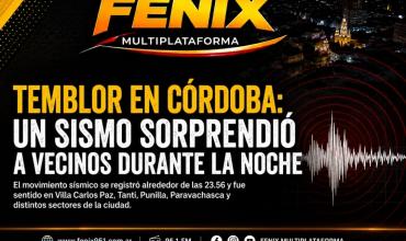 Temblor en Córdoba: un sismo sorprendió a vecinos durante la noche